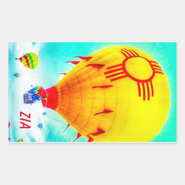 Sticker Rectangulaire Ballon de Zia (Devant)