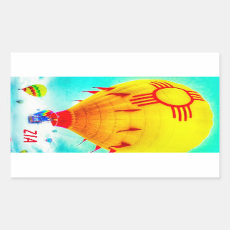 Sticker Rectangulaire Ballon de Zia