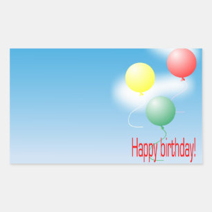 Sticker Rectangulaire Ballons à air coloré