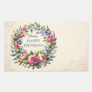 Sticker Rectangulaire Ballons Ours En Jouet Enfants Photo Anniversaire