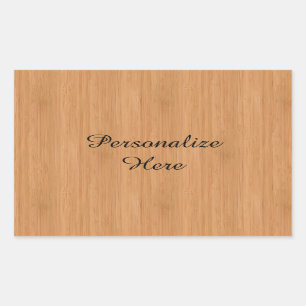 Sticker Rectangulaire Bambou naturel apparence du grain de bois