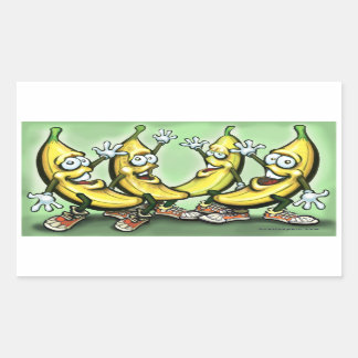 Sticker Rectangulaire Bananes