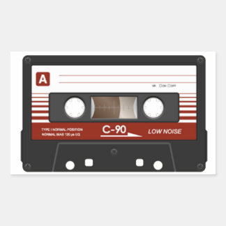 Sticker Rectangulaire Bande Cassette