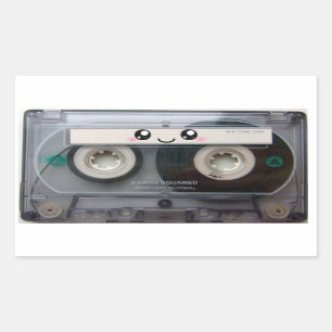 Sticker Rectangulaire Bande de la casette Cute Kawaii