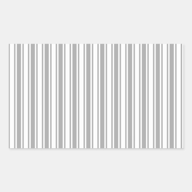 Sticker Rectangulaire Bandes de bonbons grises et blanches (Devant)