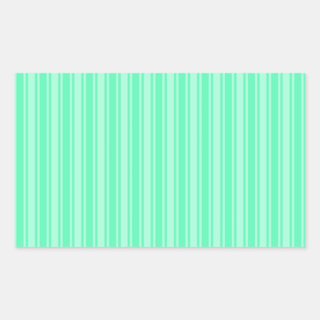 Sticker Rectangulaire Bandes de bonbons vertes à la menthe (Devant)