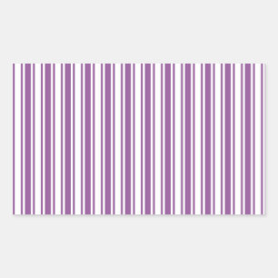 Sticker Rectangulaire Bandes de bonbons violettes et blanches