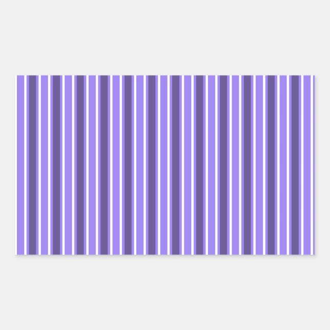 Sticker Rectangulaire Bandes de bonbons violettes et blanches (Devant)
