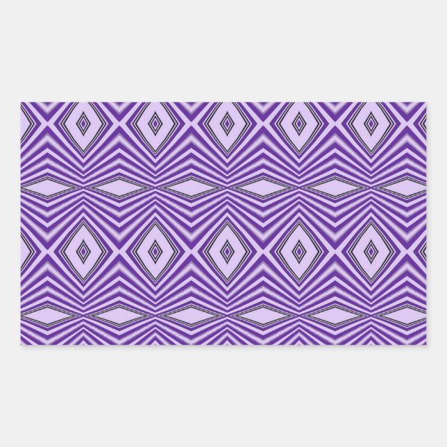 Sticker Rectangulaire Bandes de diamant pourpre (Devant)