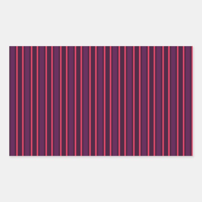 Sticker Rectangulaire Bandes de prunes et de bonbons rouges (Devant)