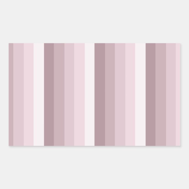 Sticker Rectangulaire Bandes d'ombre à quartz rose (Devant)