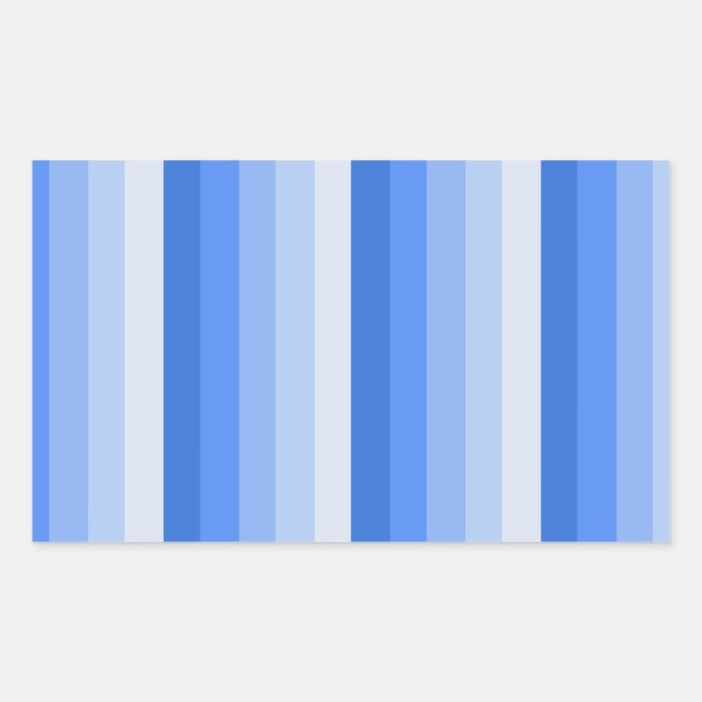 Sticker Rectangulaire Bandes d'ombre bleues (Devant)