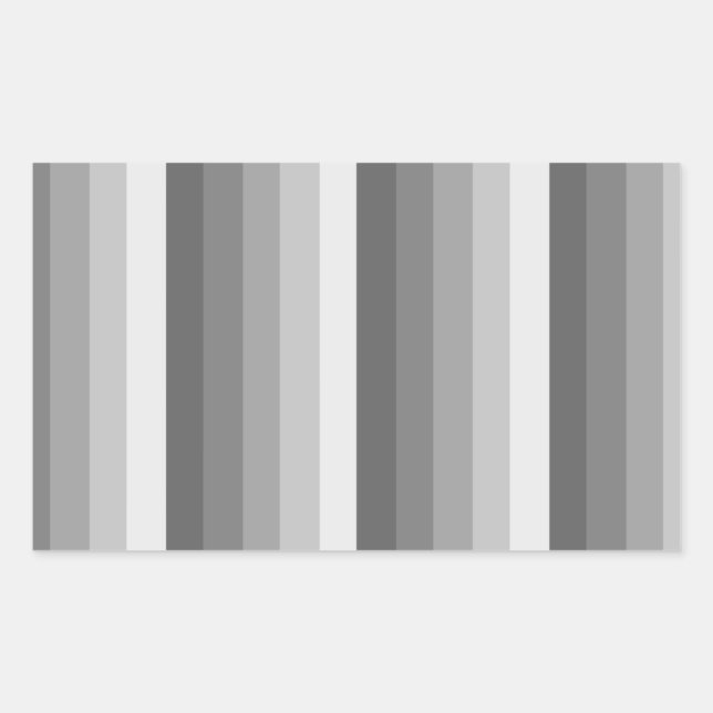 Sticker Rectangulaire Bandes d'ombre grises (Devant)