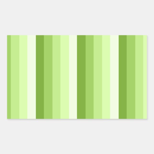 Sticker Rectangulaire Bandes d'ombre vert citron (Devant)