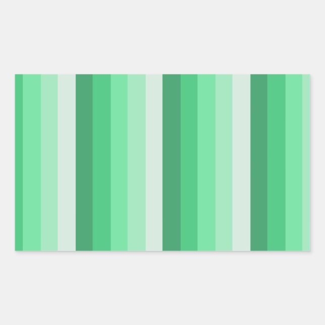 Sticker Rectangulaire Bandes d'ombre vertes (Devant)