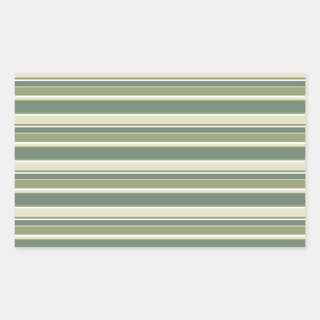 Sticker Rectangulaire Bandes vert olive (Devant)