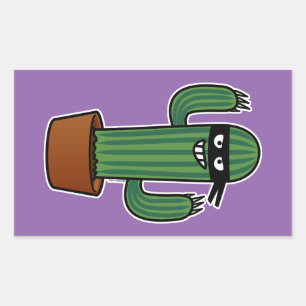 Sticker Rectangulaire Bandido ninja masqué bandit sournois