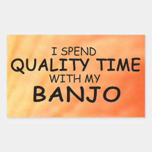 Sticker rectangulaire Banjo Time Quality