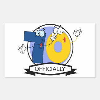 Sticker Rectangulaire Bannière officielle de 70 ans