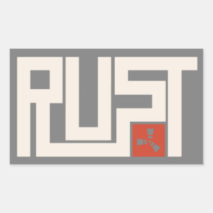 Sticker Rectangulaire Bannière RUST CRWaG