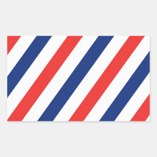 Sticker Rectangulaire Barber Stripes