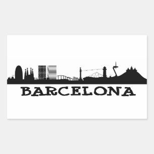 Sticker Rectangulaire Barcelone
