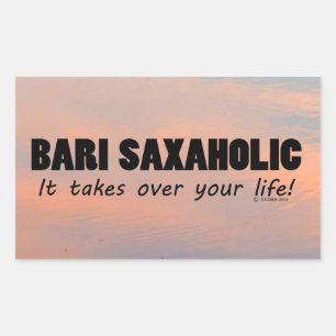 Sticker rectangulaire Bari Saxaholic Life