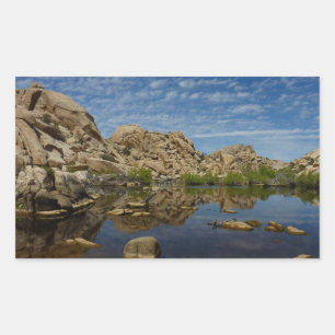 Sticker Rectangulaire Barrage de Barker, reflet à Joshua Tree I