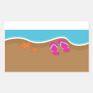 Sticker Rectangulaire Bascules électroniques sur le sable