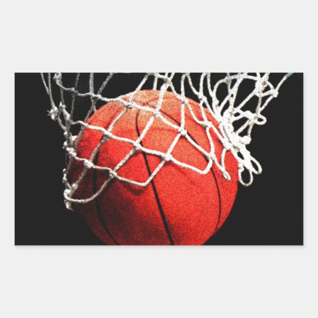 Sticker Rectangulaire Basket-ball (Devant)