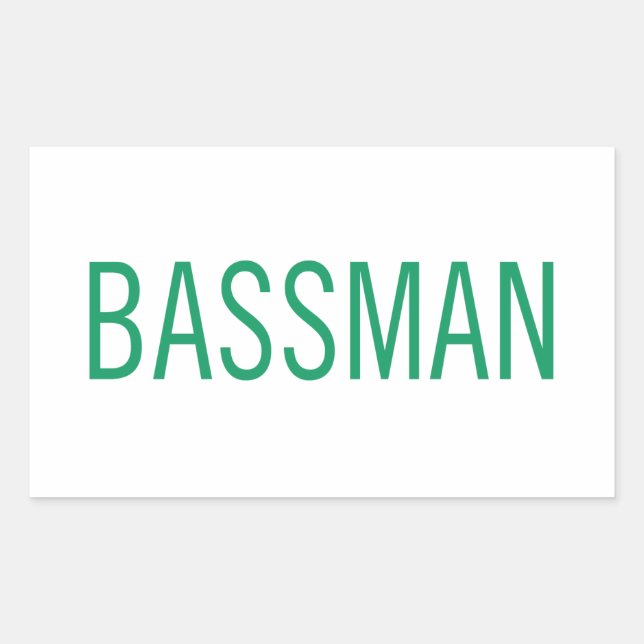 Sticker Rectangulaire Basse Guitare Bassman (Devant)