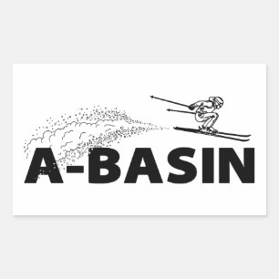 Sticker Rectangulaire Bassin Arapahoe Colorado Sauteur à ski