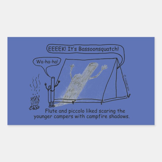 Sticker rectangulaire Bassoonsquatch (Devant)