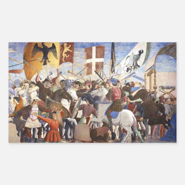 Sticker Rectangulaire BATAILLE D'HÉRACLIE par Piero Della Francesca (Devant)