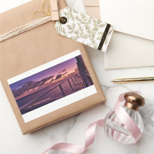 Sticker Rectangulaire Bateau de croisière Serene Sunrise