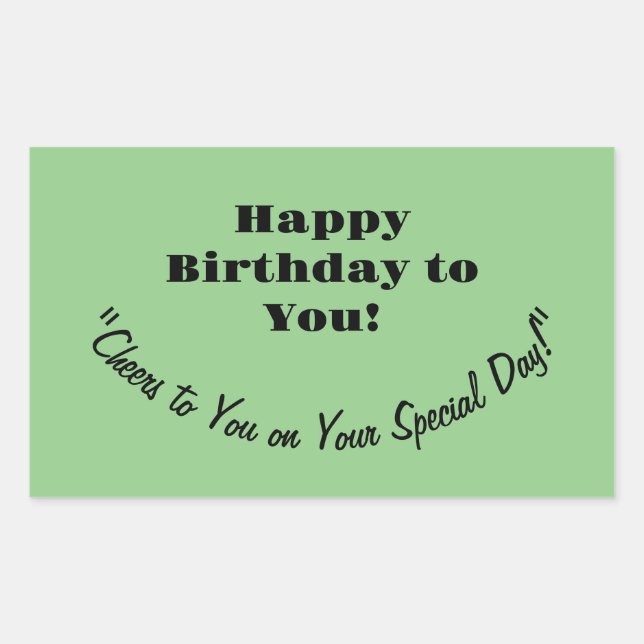 STICKER RECTANGULAIRE BÂTIMENT D'ANNIVERSAIRE (Devant)