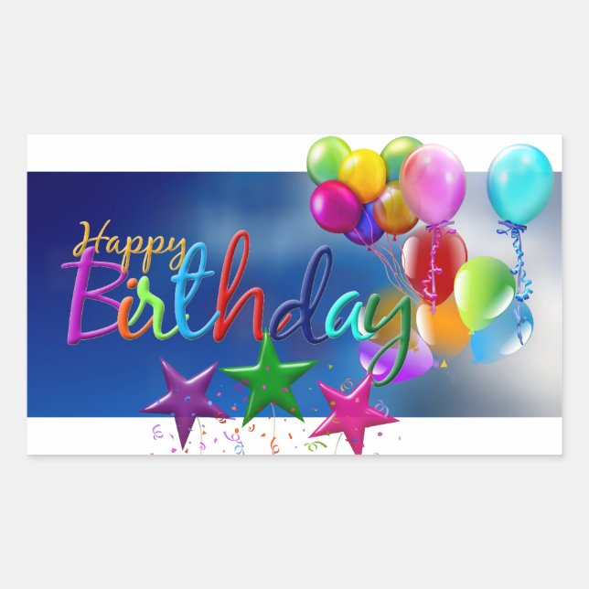 STICKER RECTANGULAIRE BÂTIMENT OVAL D'ANNIVERSAIRE (Devant)