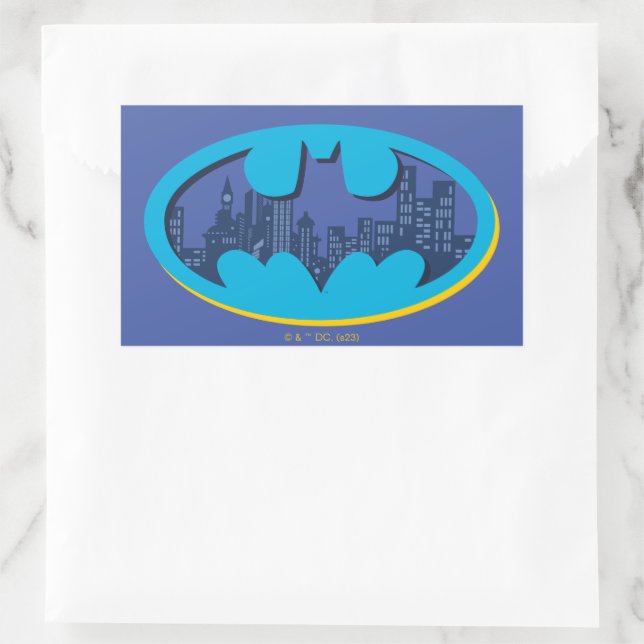 Sticker Rectangulaire Batman | Symbole de la ville de Gotham (Sac)