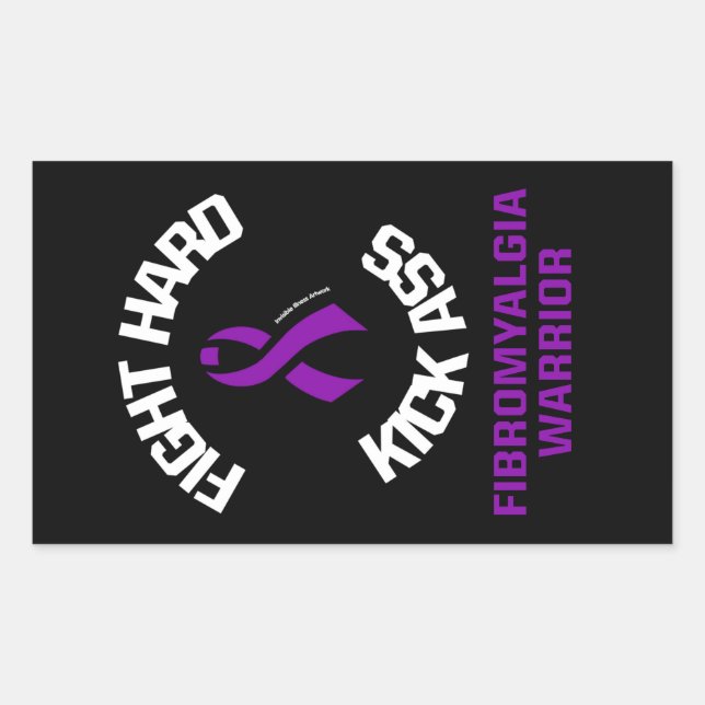 Sticker Rectangulaire Bats-toi dur...Fibro (Devant)
