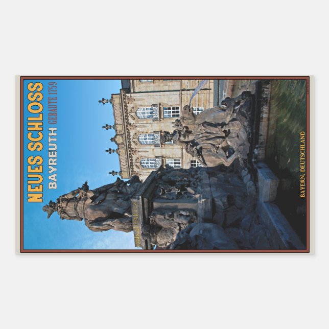 Sticker Rectangulaire Bayreuth - Neues Schloss (Devant)