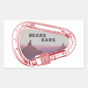 Sticker Rectangulaire Bears Ears Escalade Carabiner