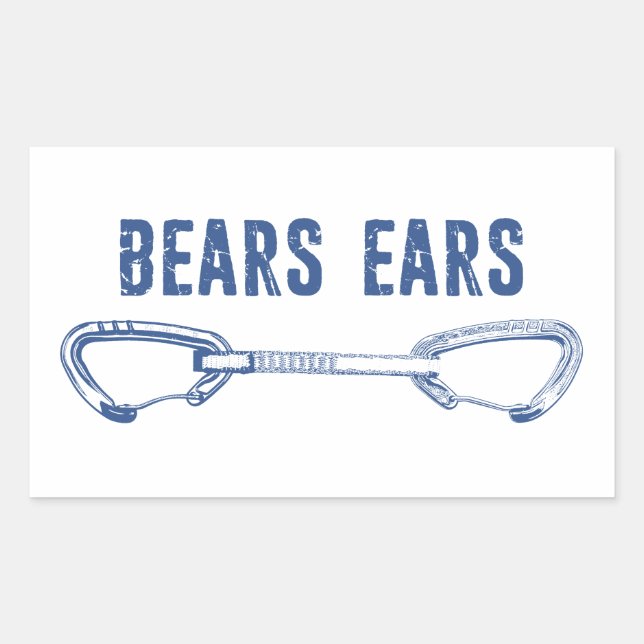 Sticker Rectangulaire Bears Ears Rock Escalade Quickdraw (Devant)