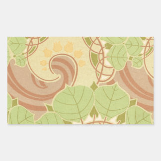 Sticker Rectangulaire beau Art nouveau tourbillonnant art motif