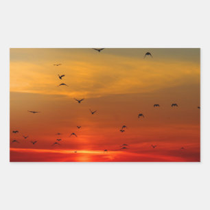Sticker Rectangulaire Beau coucher de soleil paysage Pittoresque Art pho
