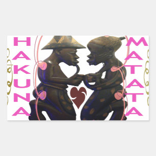 Sticker Rectangulaire Beau couple d'Afrique Extraordinaire : un art roma