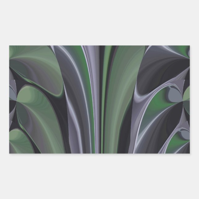 Sticker Rectangulaire Beau Extraordinaire Vert Aurora Texture Art Design (Devant)