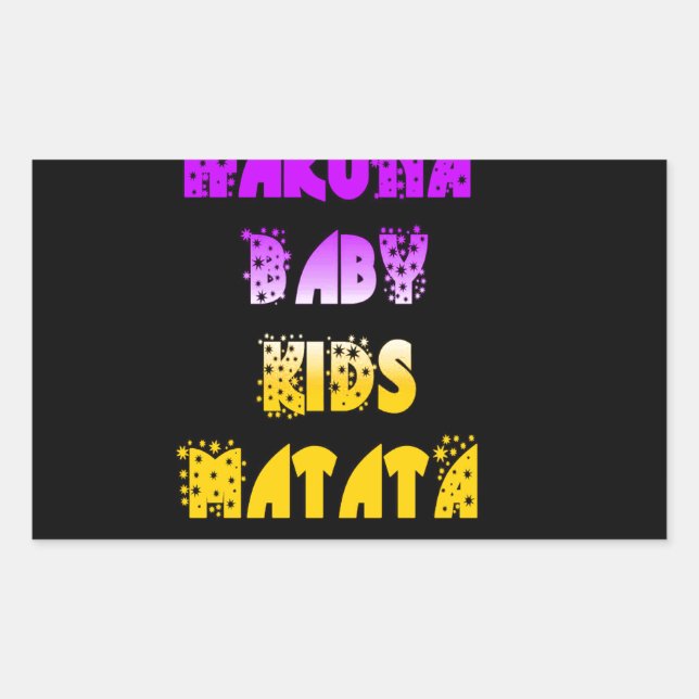 Sticker Rectangulaire Beau Hakuna Matata Art Print (Devant)