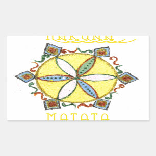 Sticker Rectangulaire Beau Inspirationnel Star Floral Vector Motif