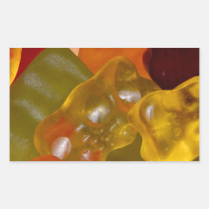 Sticker Rectangulaire Beaucoup de bonbons gélifiés colorés