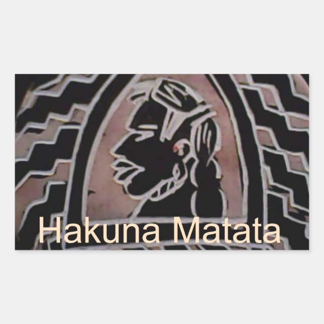 Sticker Rectangulaire Beauté africaine : Bongo Massai Portrait Art Triba (Devant)